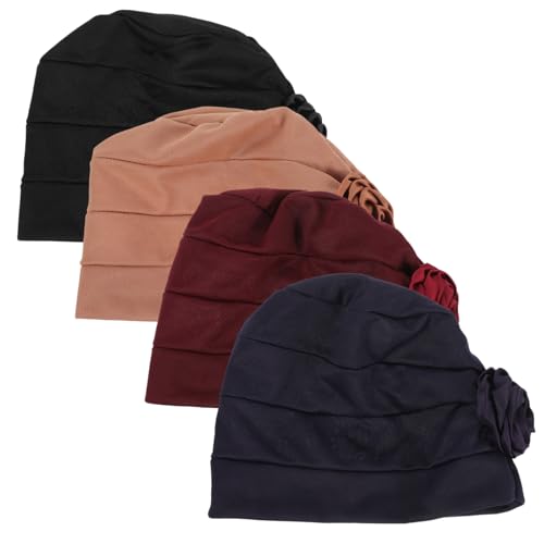 Holibanna Breathable Women's Chemo Turban Hat Flower Pattern Headwear Stretch Fabric