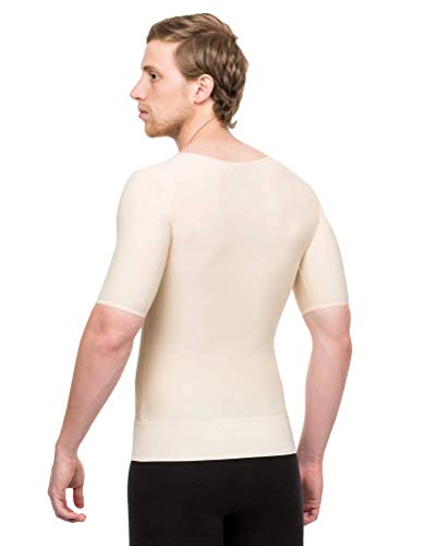 Isavela Mens Vest With Above Elbow Sleeves And Front Center Zipper4