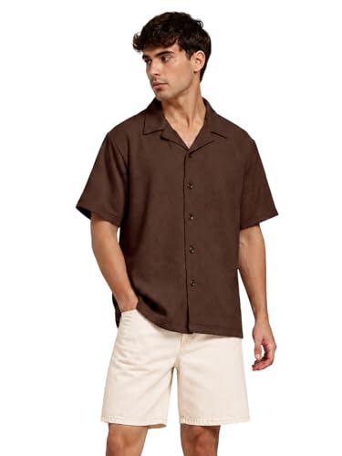 Image of Leriya Fashion Shirt for Man | Mens Casual Shirts | Shirt for Man| Shirts for Mens Stylish |Half Sleeve Button Down Textured Summer Wear (Available in Plus Sizes)
