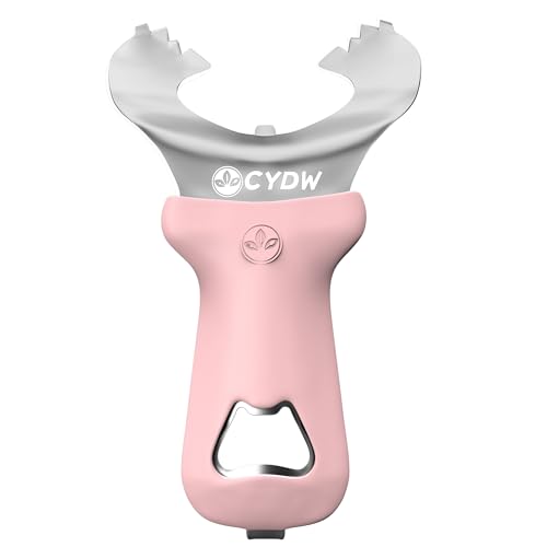 CYDW Mason Jar Opener Tool with Soft Touch Handle, No Lid Dents or Damage, Can Opener Manual Multi-Purpose, Easy Twist Manual Handheld Top Remover, Canning Supplies, Bottle Opener, Made for Lifetime