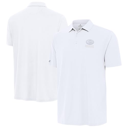 Antigua Men's White Green Bay Packers Era Polo