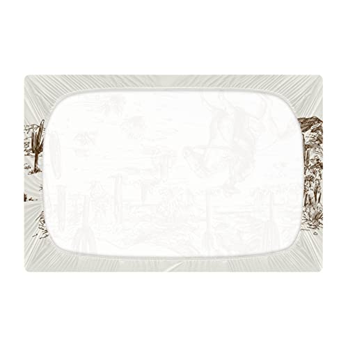 American Wild West Desert Cowboy Crib Sheet For Boys Girls Stretch Baby Toddler Crib Fitted Sheets Soft Baby Mattress Cover Bed Sheet For Unisex Newborn Crib Mattress S #TOP1