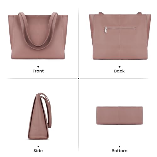 Image of befen Genuine Leather Tote Bag for Women Work Travel Leather Purse Handbags