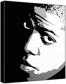 Chipmunk Jamaal Fyffe (100% Original Painting. Not A Print ) Acrylic Paint On Deep Framed Canvas (60 x 50 x 1.8 cm) 3-Colour Black/Grey/White-picture-26