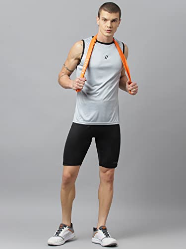 Image of ATICX Men's Polyester Sports Sleeveless T Shirt - Gym Vest, Workout Sando, Training Tank Top, Cut Sleeves Quick Dry Tee for Running, Swimming, Badminton, Fitness & Sports