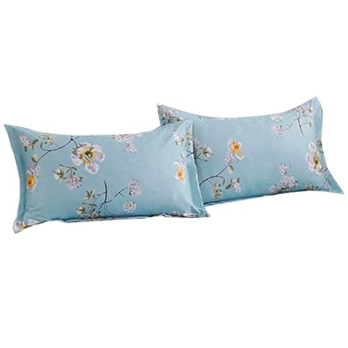 2 PCS Cotton Polyester Pillow Covers, Soft Lace Cooling Pillow Cases Headrest Cover for Women Men Children (18.9 X 29.1 in) (48 * 74cm*2)