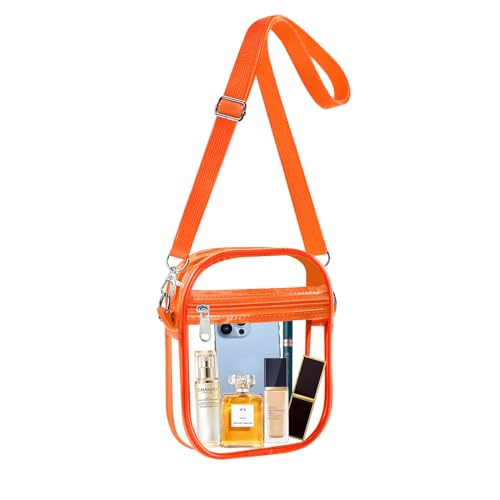 Image of Fibrdoo Clear Crossbody Purse Bag, Clear Bag Stadium Approved with Front Pocket for Concerts Sports Festivals