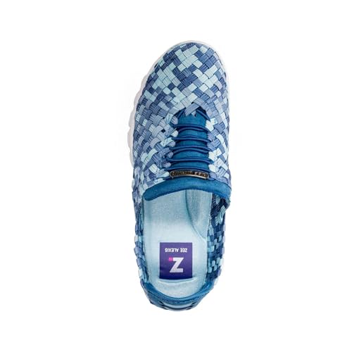 Image of Zee Alexis Women's Danielle Sneakers | Breathable Lightweight Flexible Casual Comfortable Slip-On No-Tie Elastic Laces Woven Shoes