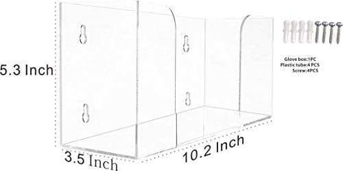 cq acrylic rubber glove holder for wall mountclear disposable glove dispenser and glove box on wallmultipurpose wall floating mask dispenser and medical gloves rack storage102x53x35 pack of 1