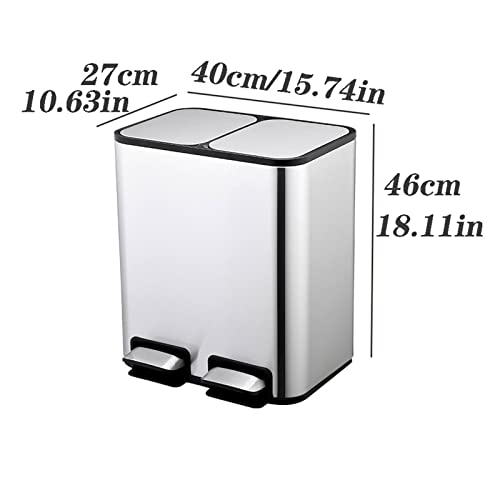 Caneca de basura de acero inoxidable para cocina y hogar miniatura 2
