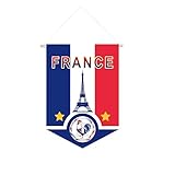 12x18 Inch Hanging Flag Wall Window France Supporters Flags Outdoor Garden Banner Decor with Wooden Flag Hanger