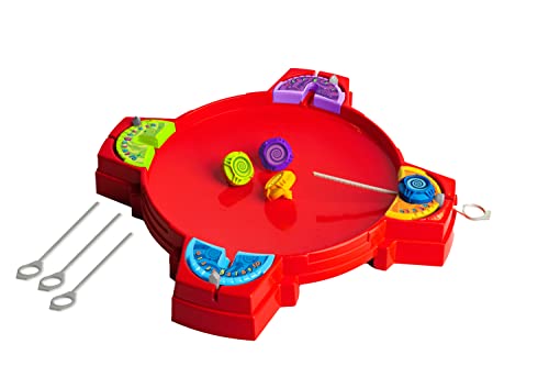 Battling Tops - The Original Classic Spinning Tops Game Set for 2-4 Kids. Insert, Press & Pull! Drop Battle Gyros in The Stadium to Combat with Each Other. Ages 6+ Boys & Girls - Thumbnail 4