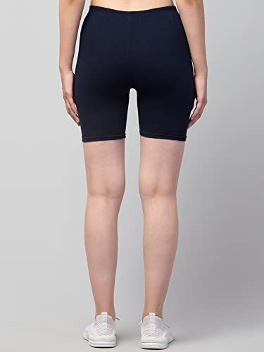 Image of Women's Cycling Shorts - Skin Fit Stretchable Tights for Gym, Sports, Running, Yoga & Layering Under Dresses - High-Waist, Seamless, Moisture-Wicking