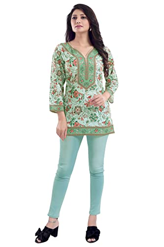 Tuniek van crêpe tricot met stretch - Tuniek, Topjes - België