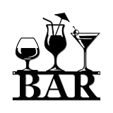 Artinme Bar Signs Metal Bar Wall Decor, Modern Fashion Bar Decorations For The Home,12x12inch Stylish Design