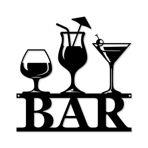 Artinme Bar Signs Metal Bar Wall Decor Modern Fashion Bar Decorations For The Home 12x12inch Stylish Design