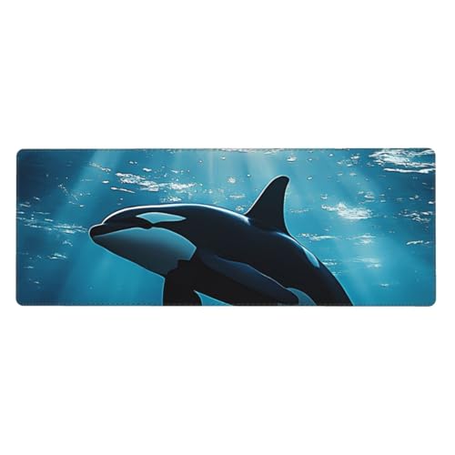 Tapis de souris grand format dauphin pour décorer votre bureau moderne