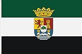 BANDERA EXTREMADURA RASO BANDERA DE EXTREMADURA C/E. CALIDAD RASO PREMIUM. TAMAÑO GRANDE 150X90