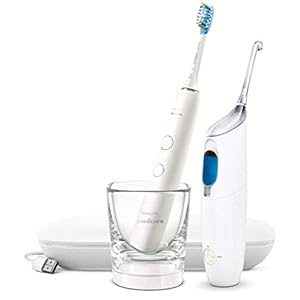 Philips Airfloss Pro met DiamondClean 9000 Elektrische tandenborstel – Helpt gaatjes te voorkomen – Voor gezonder…