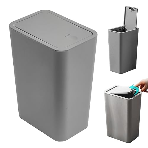Cubo de basura para baño delgado de 12 litros que ahorra espacio 2