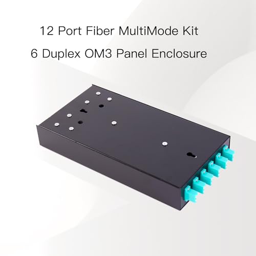 Image of 6Port Wall Mount Fiber Enclosure with Spool LC-MM OM3 Multimode Kit (Includes 1 Meter 12 Strand LC-UPC OM3 Pigtail and 6 Port Duplex LGX Loaded Panel)