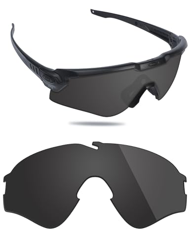Fiskr Polarized Lenses Replacement Compatible with Oakley Si Ballistic M Frame Alpha OO9296 Sunglasses Impact Resistant & Perfect Fit - Classic Black