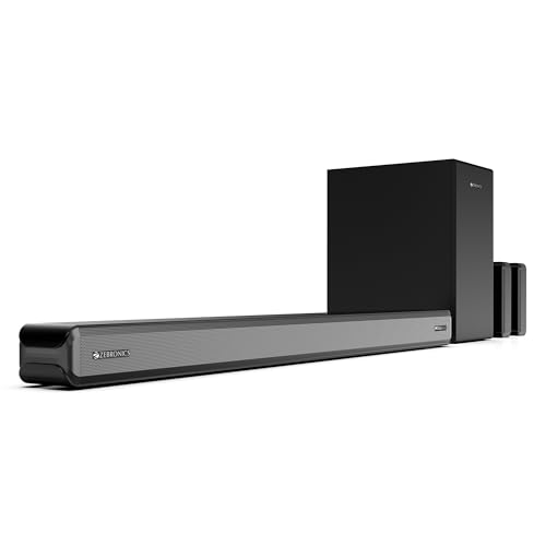 ZEBRONICS Juke BAR 9510WS PRO Dolby 5.1 Soundbar, Dolby Audio, 600 Watts, Wireless (Dual Rear Satellites & 6.5" Subwoofer), Triple Driver Soundbar, Bluetooth v5.1 | HDMI (ARC) | Optical | USB | AUX 7 31Q1QBhI2LL