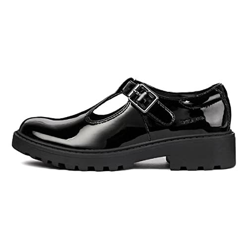 Geox Mädchen J Casey Girl E Ballerinas, Schwarz , 32 EU