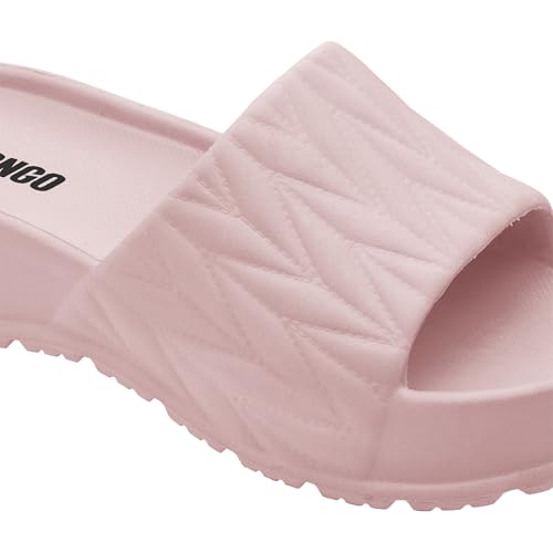 Image of DEBONGO Women's EVA Slider Sandals - Textured Open-Toe Slip-On with Cushioned Footbed | Lightweight Flat Sliders for Daily, Indoor & Outdoor Wear