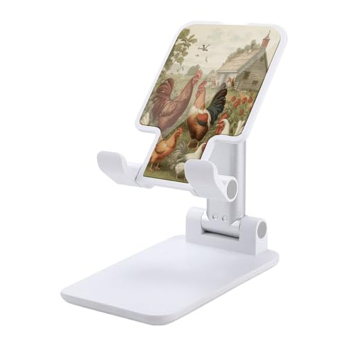 Support téléphone pliable ferme avec poules réglable pour bureau