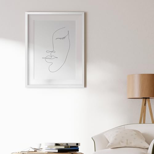 puthiac 12x16 White Oak Wood Picture Frame - Minimalist 12x16 Poster Frame, 12"x16" Picture Frame Wood, Natural Solid Wooden Picture Frames for Wall Art Photo and Prints (1 Pack, White)