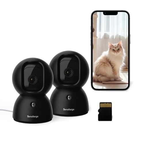 SensForge 2.5K Pan-Tilt Security Camera, 360° Dual-Band WiFi Camera for Home, Free AI Human & Pet Detection