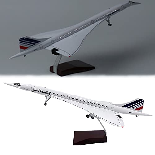 French Concorde British 1:125 Scale Model Airplane Alloy Diecast Airplane Model Plane Kits Die-Cast Model Plane Resin for Collection Gift,French Concord led