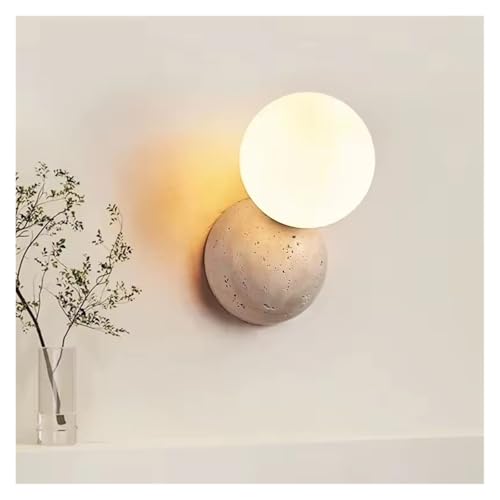 Cream Style Led Wall Lamp Cave Stone Wall Small Light Bedroom Bedside Creative Nordic Living Room TV Background Lighting Round,Wall Lamp