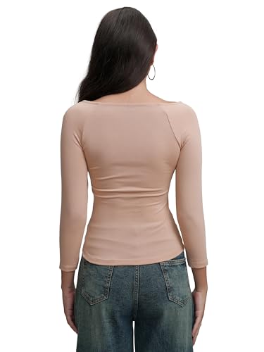 Image of Tokyo Talkies Women's Round Neck Full Sleeve Regular Top with Wrap Gather | Stylish & Comfortable | Perfect for Casual & Day Outings | Tops for Woman | Women Tops | Stylish Top