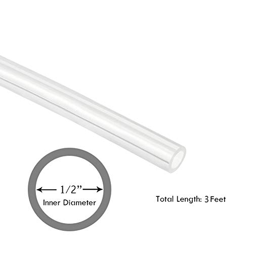 Image of 1 /2 inch ID Silicon Tubing, JoyTube Food Grade Silicon Tubing 1 /2 inch ID x 3 /4 inch OD 3 Feet High Temp Pure Silicone Hose Tube for Home Brewing Winemaking