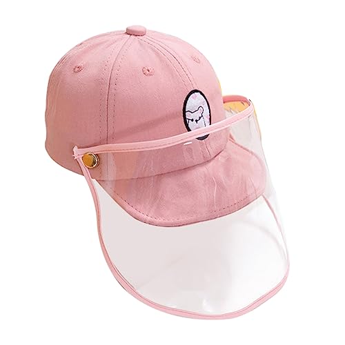 SUNCN キャップ キッズピークドハット 取り外し可能 帽子 ハンチング 赤ちゃん ピンク 1