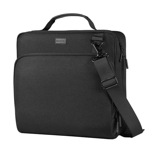 HINOOR 3-Inch 3-Ring Zipper Binder with Shoulder Strap, D-Ring Zip Up Binder with 700 Sheets Capacity, Compatible with 13" MacBook, Zippered Binder Bag for Middle School (Patent Design, Black)