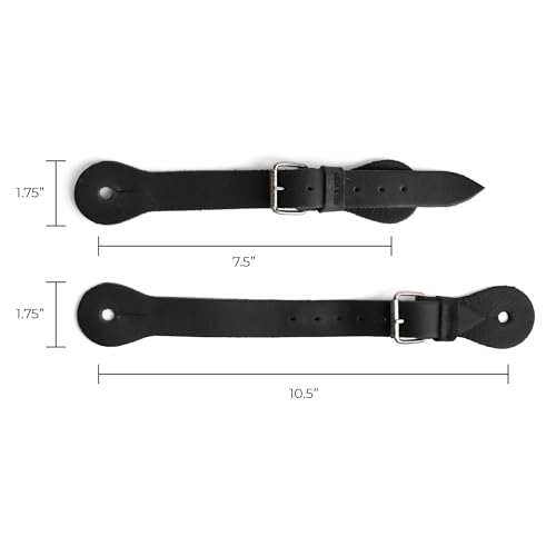 image for Hide & Drink, Sturdy Durable Leather Single Spur Straps (2 Pieces), Co