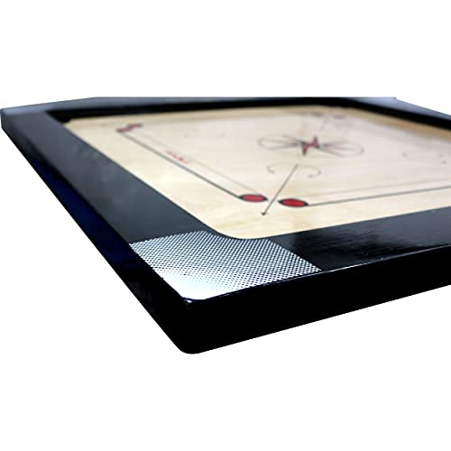 KOXTONS - Carrom Board 36 INCH Full Size Cut Pocket with 3" Border & 8 mm Ply (Premium) with STRICKER & Accessories and Vista 14 INCH Ludo Snakes and Ladder