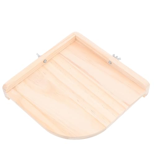Alasum Plataforma para Jaula de Hámster en Forma de Abanico Accesorio de Madera para Mascotas Pequeñas Soporte Duradero para Ejercicio y Descanso Fácil de Instalar para Hámsters y