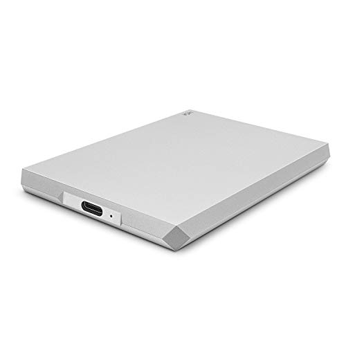Image of LaCie Mobile Drive 2TB External Hard Drive HDD - Moon Silver USB-C USB 3.0, 3.1 for Mac and PC Computer Desktop Workstation Laptop (STHG2000400)