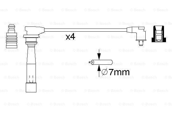 Bosch 0986356932 - Cavo di accensione - set di 4