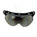 WANCAR Universal Motorcycle Retro Pilot-Style Standard 3 Snap-Button Visor Flip Up Down Open Face Helmet Wind Shield(Dark Smoke)
