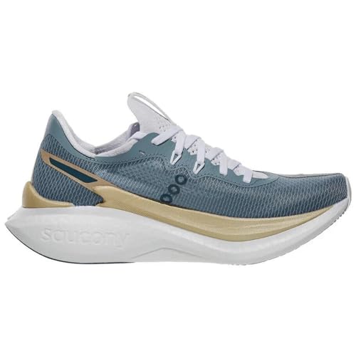 Image of Saucony Women's Endorphin Pro 5 Sneaker, Storm /Gilded, 8.5