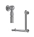 Jaclo G20-32H-24W-LH-SB 90 Degree Reeded with Finials Grab Bar, Antique Brass