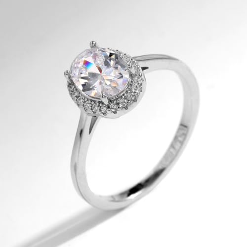 Fashion 2ct 7x9MM Oval Moissanite Ring for Women Laboratory Diamonds S925 Silver Anniversary Rings Jewelry3