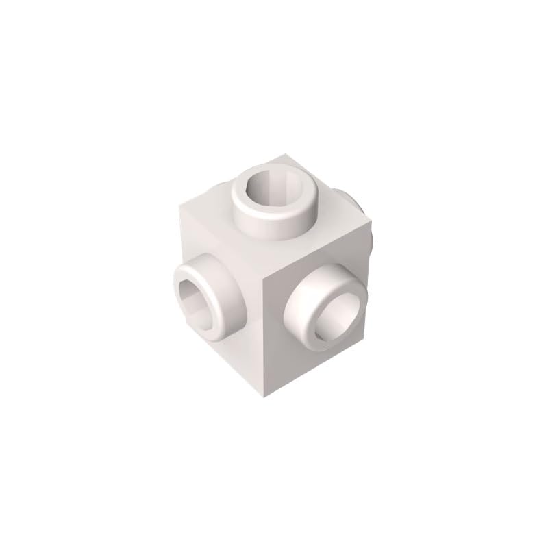 BrickBuddy Gobricks GDS-650 Brick Special 1 x 1 Studs on 4 Sides 50PCS Compatible with Lego Toy 4733 DIY Parts and MOC Components for Major Brick Brands Color:White 1
