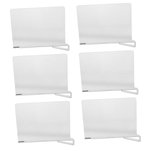 Alipis 6Pcs Adjustable Clear Acrylic Shelf Dividers for Closet Organization Transparent Storage Panels for Handbags Clothes and Sweaters Easy Assembly Moisture Protection