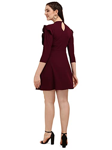 Image of OOMPH! Women's Spandex A-Line Knee-Length Casual Dress